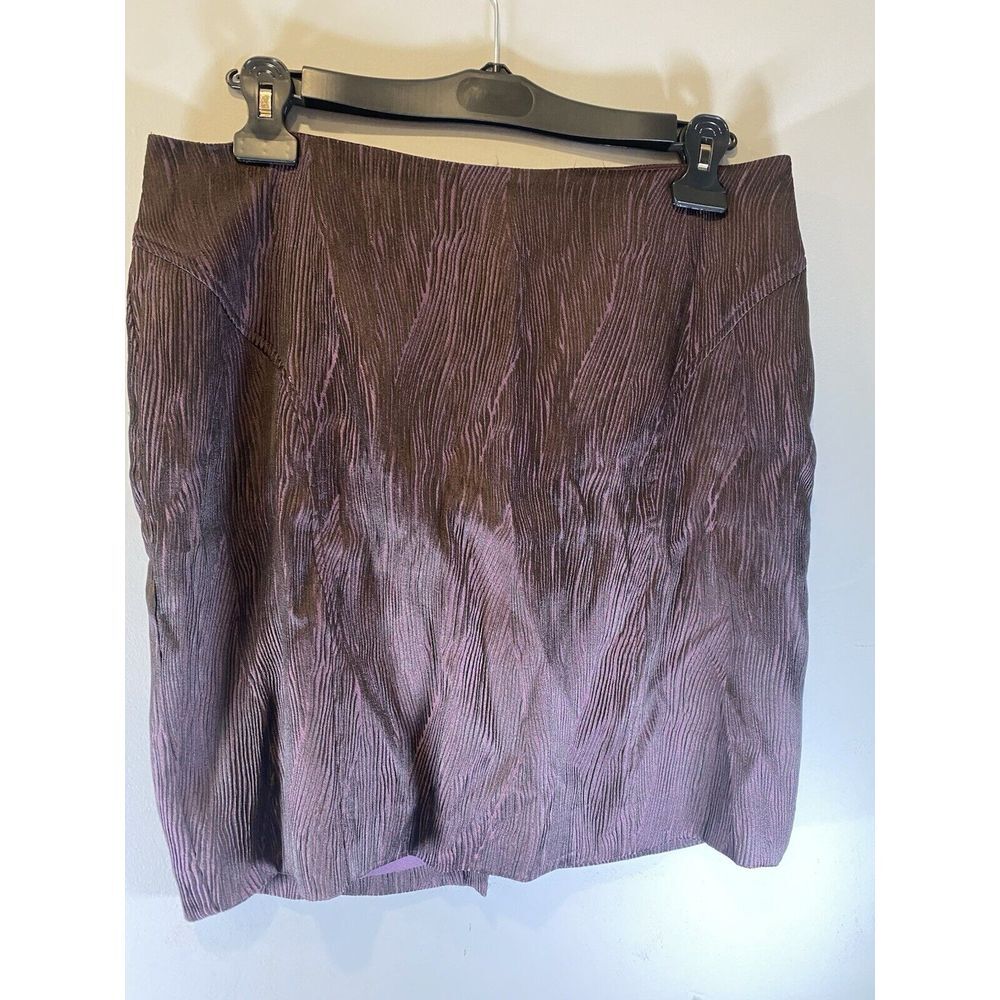 Calvin Klein Womens Mini‎ Skirt Size 14 Purple Black Lined Tiger Stripe NWT Y2K
